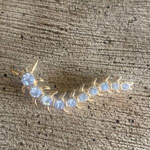 Fashionista Gold Rhinestone Pin